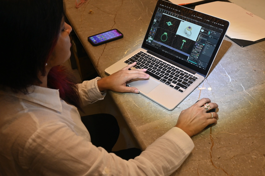 Sterling silver semi-precious stone-studded jewelry making involves several key steps: