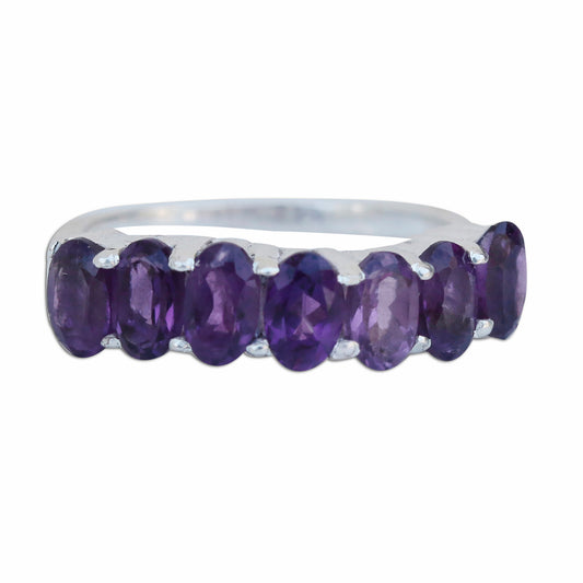 925 Silver Luxury Silver Jewelry: Stunning Amethyst Rings,Timeless Elegance for Every Occasion