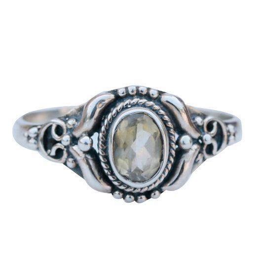 925 Silver Citrine Ring – Yellow Citrine elegant design, timeless sophistication, perfect for women and girls