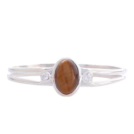 925 Sterling Silver Tiger Eye Ring Bold and Elegant Brown Gemstone Jewelry for Women, Perfect for Everyday Wear or Statement Looks