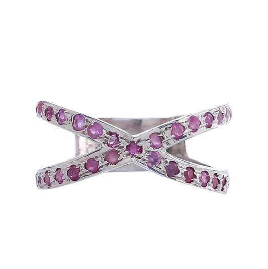 925 Sterling Silver Ruby Ring Elegant Gemstone Jewelry for Women