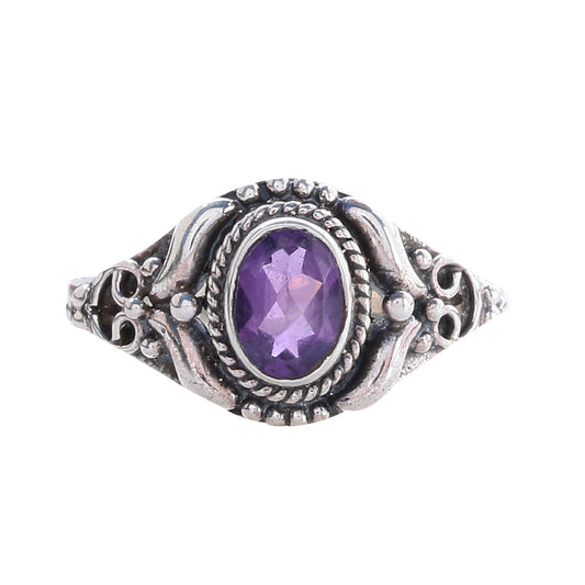 925 Silver Amethyst Ring –elegant design, timeless sophistication, perfect for women and girls