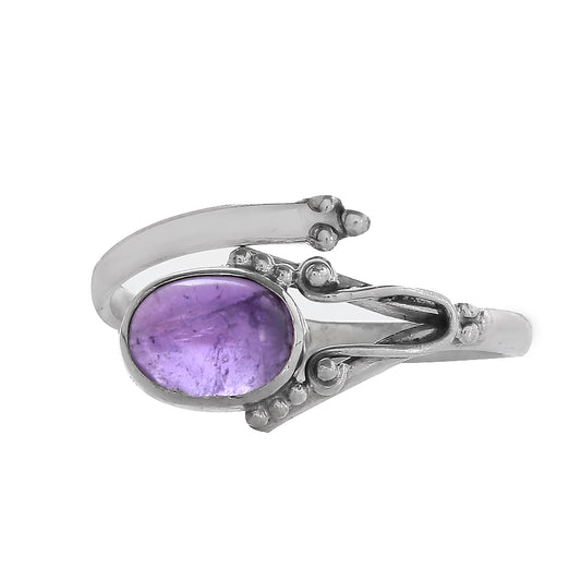 925 Sterling Silver Amethyst Ring Elegant Oval Gemstone Design for Women, Perfect for  Everyday Wear