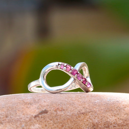 925  Sterling Silver Ruby Ring – Elegant Gemstone Jewelry for Women