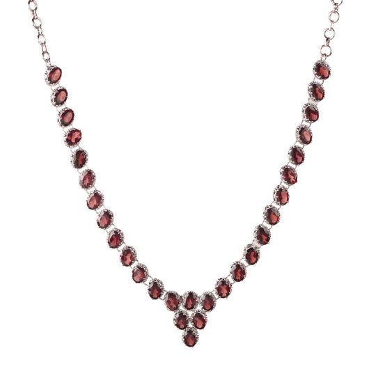 Fusionari 925 Sterling Silver Garnet Pendant with Chain for Women | Gold Plated Floral Necklace | Party Wear Jewellery | Designer Wedding Pendant Set | Elegant Gift for Her | Fashion Necklace Women