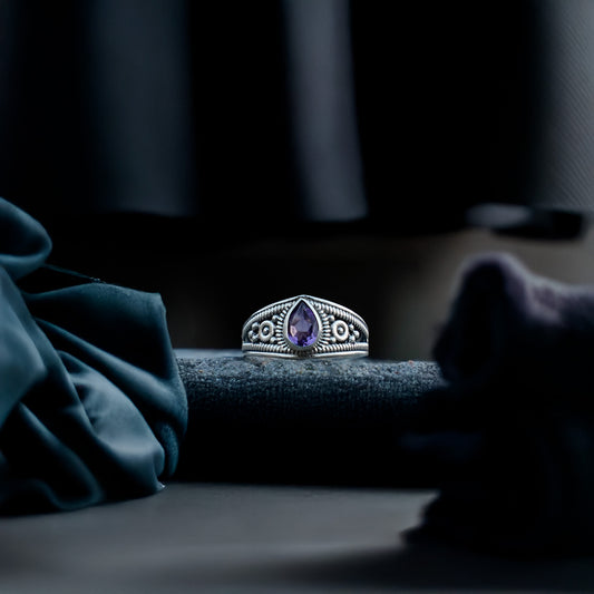 925 Silver Luxury Silver Jewelry: Stunning Amethyst Rings,Timeless Elegance for Every Occasion