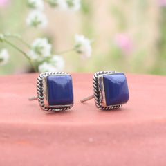 925 Sterling Silver Labradorite Earrings for Women | Grey Stone for Intuition