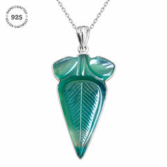 Aranyaka Green Onyx Silver Pendant
