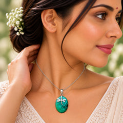 Malachite Silver Pendant