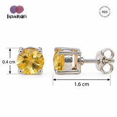 Tapas – Citrine Silver Stud Earrings