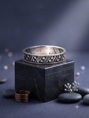 925 Sterling Silver Detailed Band Ring for Womens