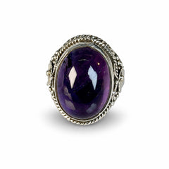 Rajsi - Amethyst Silver Ring