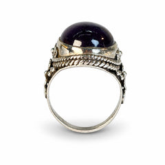 Rajsi - Amethyst Silver Ring