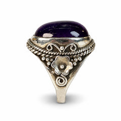 Rajsi - Amethyst Silver Ring