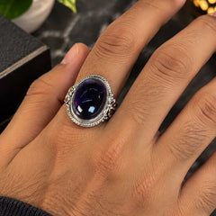Rajsi - Amethyst Silver Ring