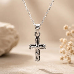 925 Sterling Silver Minimal Cross Pendant Classic Plus Symbol Design