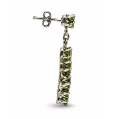 FUSIONARI 925 Sterling Silver Peridot Gemstone Drop Earrings Jewellery