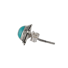 Gulnar – Turquoise Silver Stud Earrings