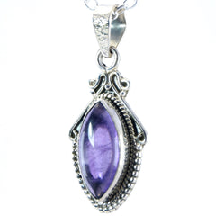 Pushpank Amethyst Silver Pendant