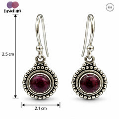 FUSIONARI 925 Sterling Silver Peridot Gemstone Drop Earrings Jewellery