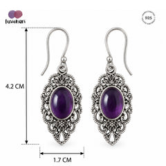 Toran – Amethyst Filigree Earrings