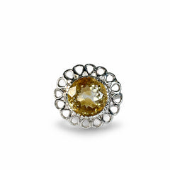 Harini - Citrine Silver Ring