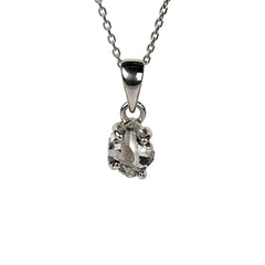 925 Silver Handmade Quartz Oval Gemstone Pendant