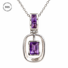 Vinyas Amethyst Silver Pendant