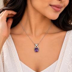 Shilp Amethyst Silver Pendant