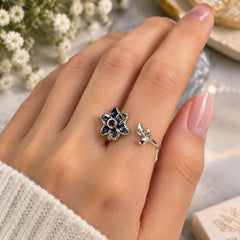 Nagkesar - Garnet Silver Ring