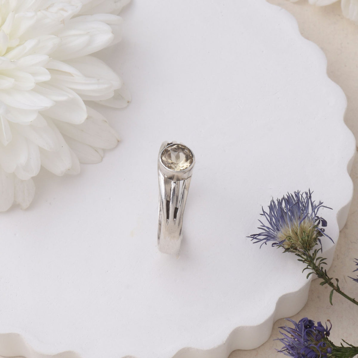 Dyuti – Citrine Silver Ring