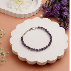 Tamra – Amethyst Link Bracelet