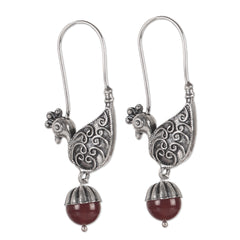 925 Sterling Silver Carnelian Gemstone Earrings for Women | Red Stone Healing Jewelry