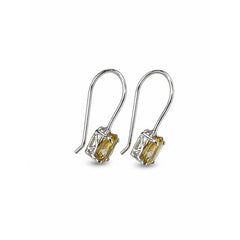 925 Sterling Silver Citrine Earring, Yellow Gemstone Handcrafted jewellary