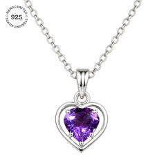 Anahata – Amethyst Silver Heart Pendant