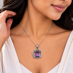 Kankan – Amethyst Silver Pendant
