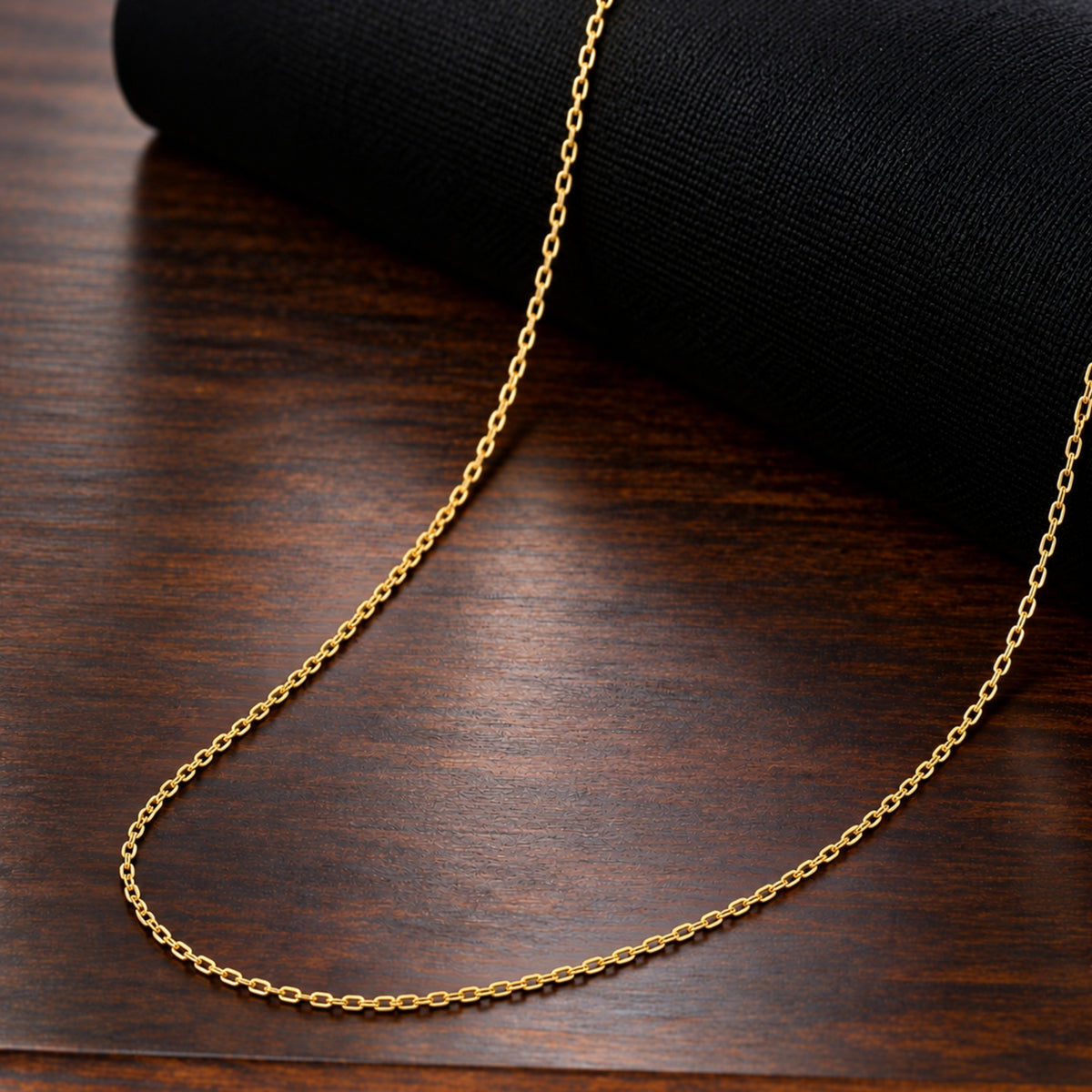 925 Sterling Silver Gold-Plated Chain with Spring Lock