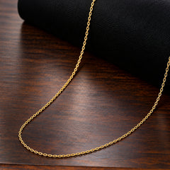 925 Sterling Silver Gold-Plated Chain with Spring Lock