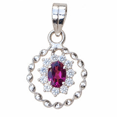 Vanya Garnet Silver Pendant
