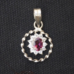 Vanya Garnet Silver Pendant