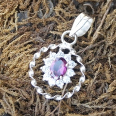 Vanya Garnet Silver Pendant