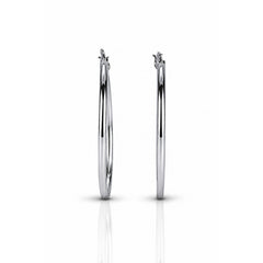 925 Sterling Silver Classic Hoop Earrings for Women Round Minimalist Circular Design
