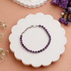 Tamra – Amethyst Link Bracelet