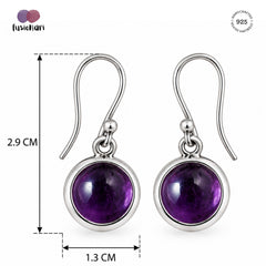 Golai – Amethyst Silver Drop Earrings