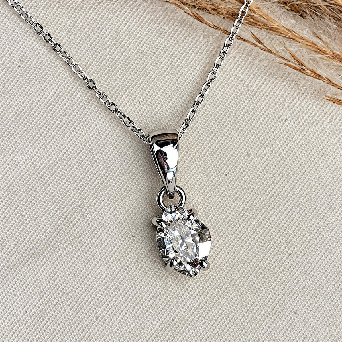 925 Silver Handmade Quartz Oval Gemstone Pendant