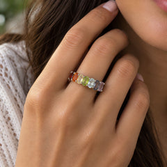 925 Sterling Silver Chakra Gemstone Ring – Handmade Chakra Jewelry for Women