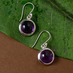Golai – Amethyst Silver Drop Earrings