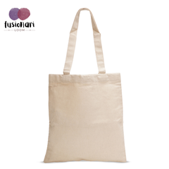 Handmade White Flex Cotton Tote Bag with Peacock Embroidery Shoulder Bag | Blue