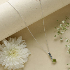 Bhuvi – Peridot Silver Pendant