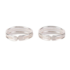 925 Silver Toe Rings in traditional double wire design in light weight adjustable.